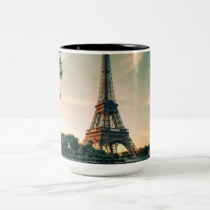 Eiffelturmwerfer Zweifarbige Tasse