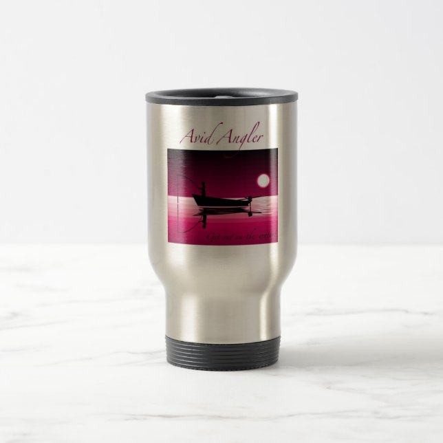 Eifrige Angler-Reise-Tasse Reisebecher (Mittel)