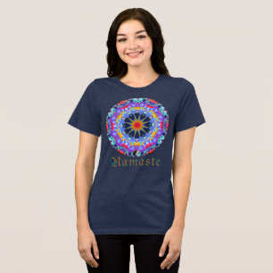 Eifriges Namaste-Kaleidoskop Tri-Blend Shirt