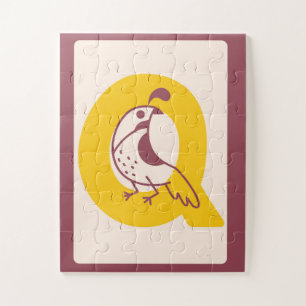 Eigenartige Buchstabe "Q" Wachtel Alphabet Kunst D