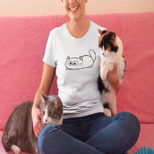 Eigenartige Fluffige Schwanz Katze Tri-Blend-Shirt T-Shirt