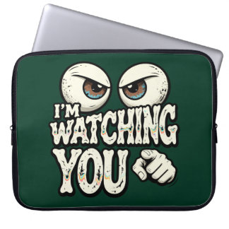 Eigenartige "ICH BEOBACHTE DICH" Retro-Augen-Lapto Laptopschutzhülle