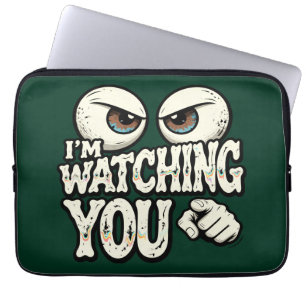 Eigenartige "ICH BEOBACHTE DICH" Retro-Augen-Lapto Laptopschutzhülle