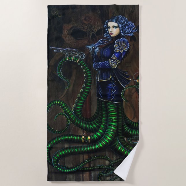 Eigenartigkeiten Octogirl Tochter von Cthulhu Strandtuch (Vorderseite)