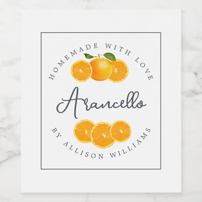 Eigene Arancello-Marke Weinetikett (Einzelnes Label)