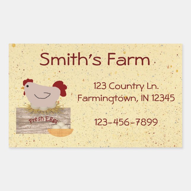 Eigene Aufkleber für frische Eier (Vorderseite)