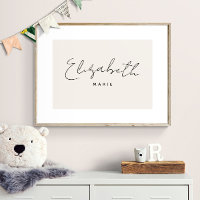 Eigene Babyname Drucken Minimalistisches Kinderzim