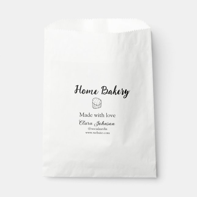 Eigene Bäckerei fügen Sie Ihren eigenen Textnamen  Geschenktütchen (Vorderseite)