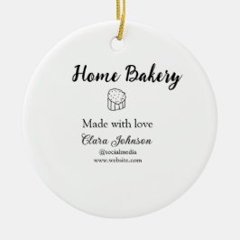 Eigene Bäckerei fügen Sie Ihren eigenen Textnamen  Keramik Ornament