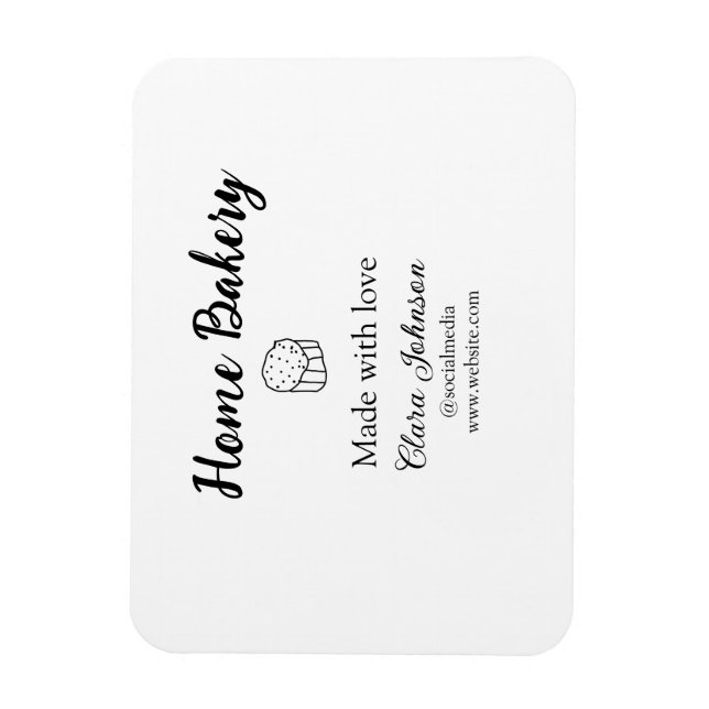 Eigene Bäckerei fügen Sie Ihren eigenen Textnamen  Magnet (Vertikal)