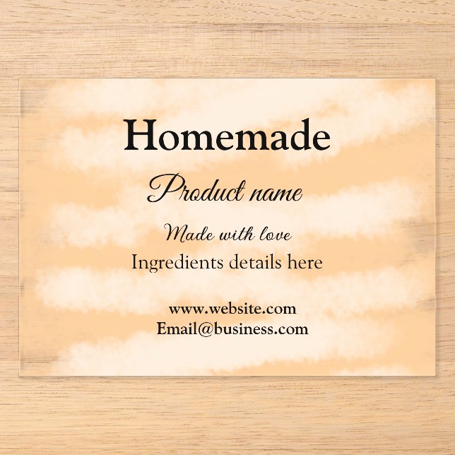 Eigene Bäckerei mit Liebe ergänzen die Website Acryleinladungen (Vorderseite)