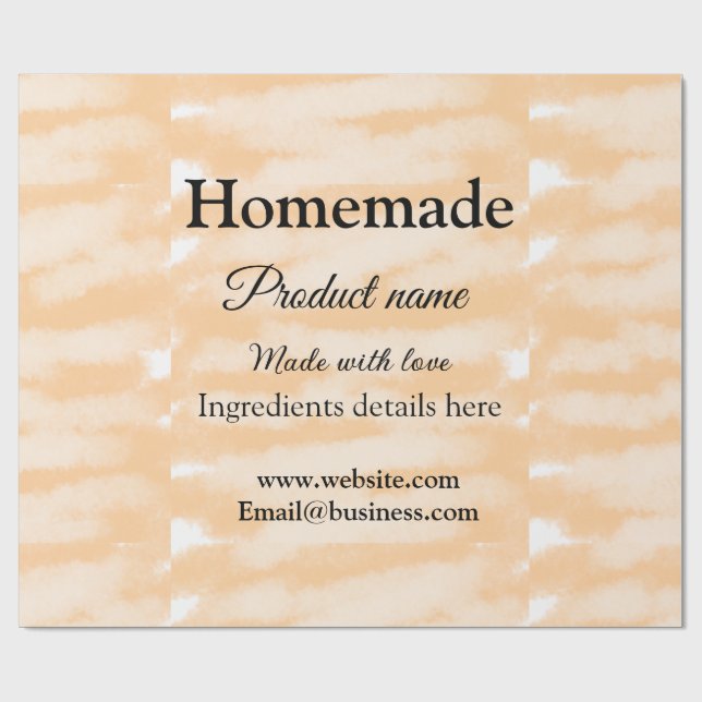 Eigene Bäckerei mit Liebe ergänzen die Website Geschenkpapier (Flach)