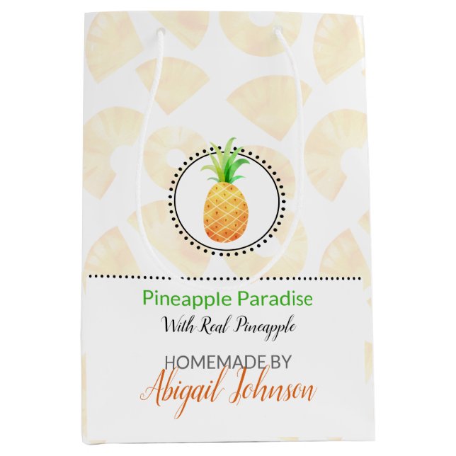 Eigene Bath-und Körperpackung | Ananas Mittlere Geschenktüte (Vorderseite)