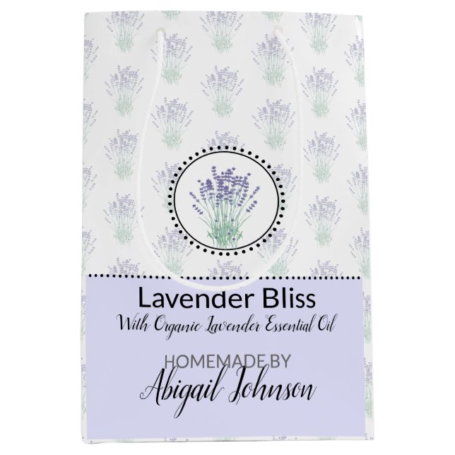 Eigene Bath-und Körperpackung | Lavendel Mittlere Geschenktüte (Vorderseite)