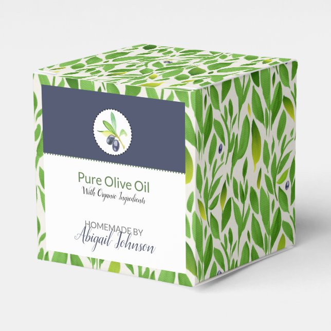 Eigene Bath-und Körperpackung | Olive Oil Box Geschenkschachtel (Vorderseite)