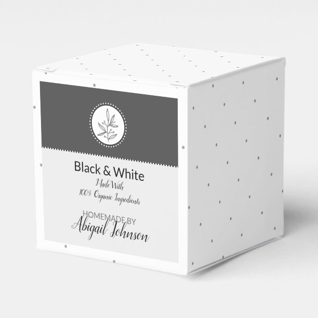 Eigene Bath-und Körperpackung | Schwarz/Weiß Geschenkschachtel (Vorderseite)