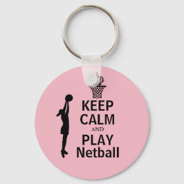 Eigene Behalten Ruhe und Netball spielen Schlüsselanhänger