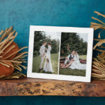 Eigene benutzerdefinierte 2-FotoCollage hinzufügen Fotoplatte<br><div class="desc">Modernes und elegantes Design,  das Ihre eigene Custom 2 Foto Collage Plaque,  die mit Ihrem Text angepasst werden kann,  hinzufügen. Karo im Grafikdesign-Store für andere Produkte,  die diesem Design entsprechen!</div>