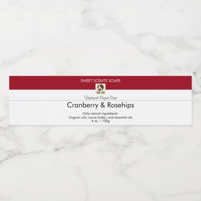 Eigene Beschriftung für das Logo "Red Soap Bar Fla (Einzelnes Label)