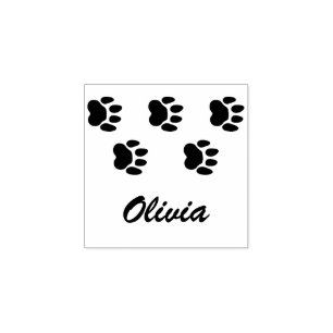 Eigene Bezeichnung Paw-Druckzeichen Gummistempel