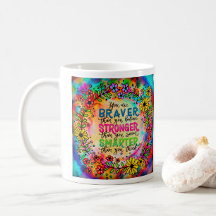 Eigene Braune Farbige Zitate-Inspiritivität Kaffeetasse