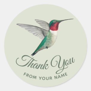 Eigene Dankeschön Hummingbird-Aufkleber Runder Aufkleber