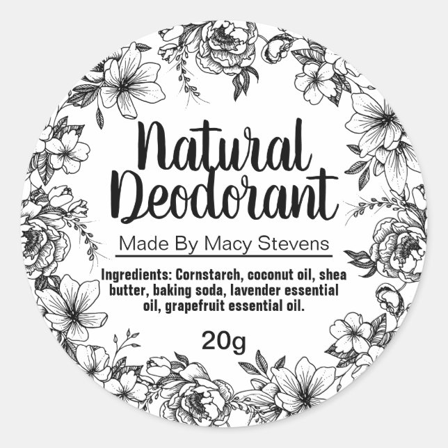 Eigene Deodorant-Marke Runder Aufkleber (Vorderseite)