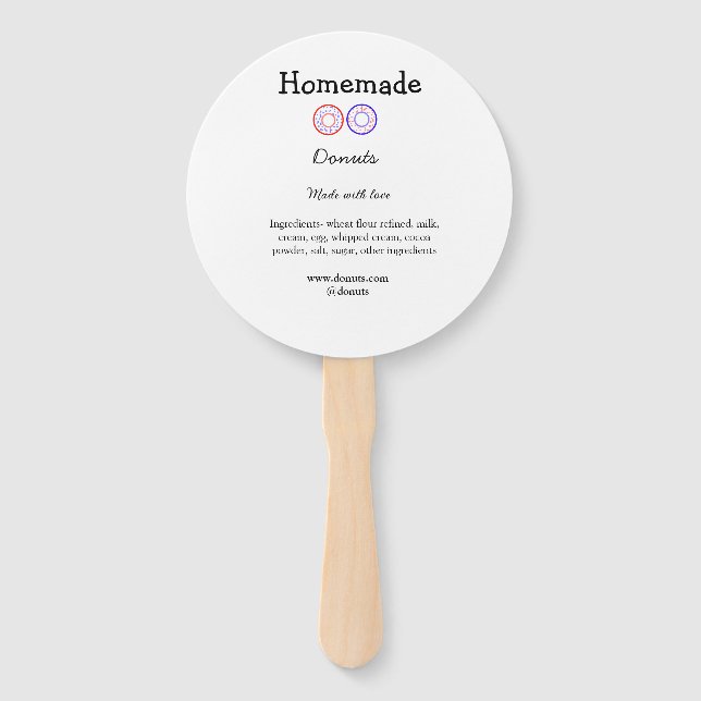 Eigene Donuts mit Liebe ergänzen Text-Website Fächer (Vorderseite)