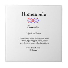 Eigene Donuts mit Liebe ergänzen Text-Website Fliese