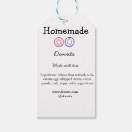 Eigene Donuts mit Liebe ergänzen Text-Website Geschenkanhänger