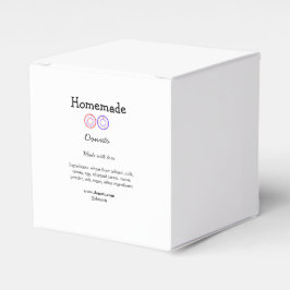 Eigene Donuts mit Liebe ergänzen Text-Website Geschenkschachtel