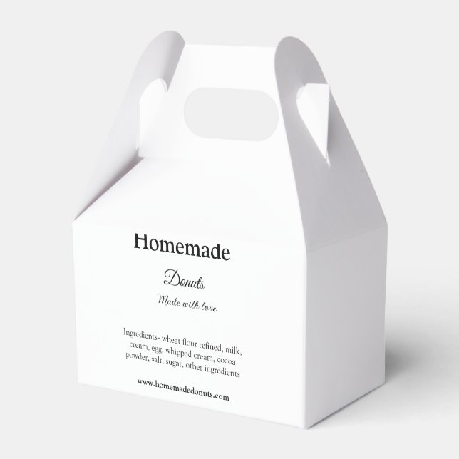Eigene Donuts mit Liebe ergänzen Text-Website Geschenkschachtel (Vorderseite)