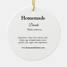 Eigene Donuts mit Liebe ergänzen Text-Website Keramik Ornament