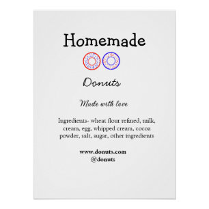 Eigene Donuts mit Liebe ergänzen Text-Website Poster
