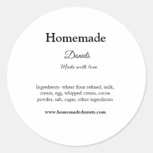 Eigene Donuts mit Liebe ergänzen Text-Website Runder Aufkleber