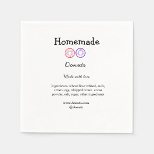 Eigene Donuts mit Liebe ergänzen Text-Website Serviette