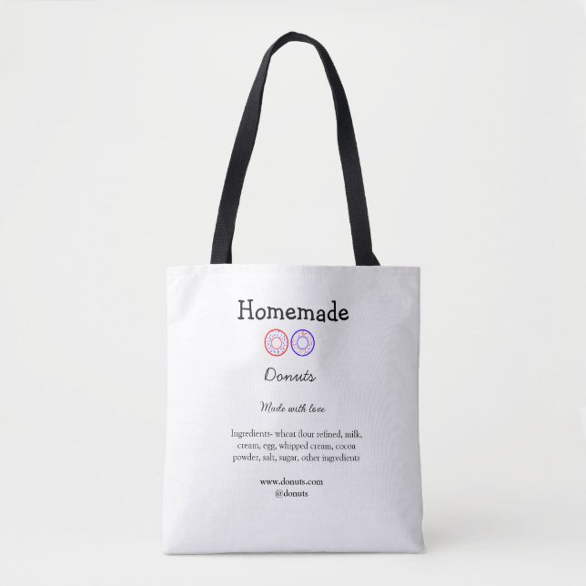 Eigene Donuts mit Liebe ergänzen Text-Website Tasche (Vorderseite)