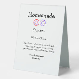 Eigene Donuts mit Liebe ergänzen Text-Website Tischaufsteller