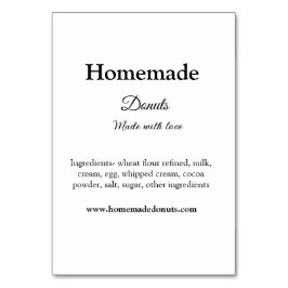 Eigene Donuts mit Liebe ergänzen Text-Website Tischnummer