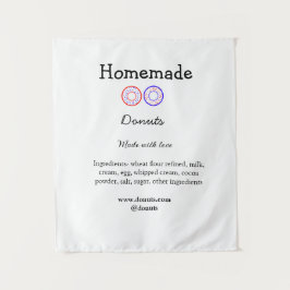 Eigene Donuts mit Liebe ergänzen Text-Website Wandteppich