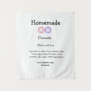 Eigene Donuts mit Liebe ergänzen Text-Website Wandteppich