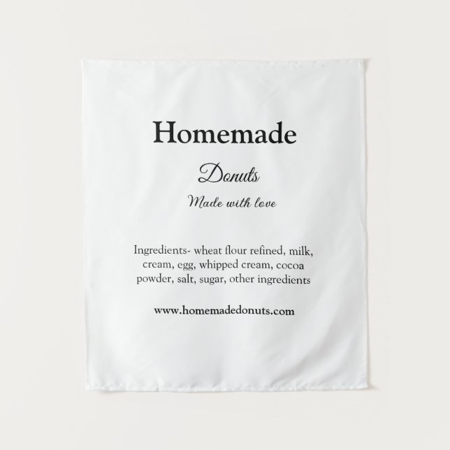 Eigene Donuts mit Liebe ergänzen Text-Website Wandteppich (Vorderseite)