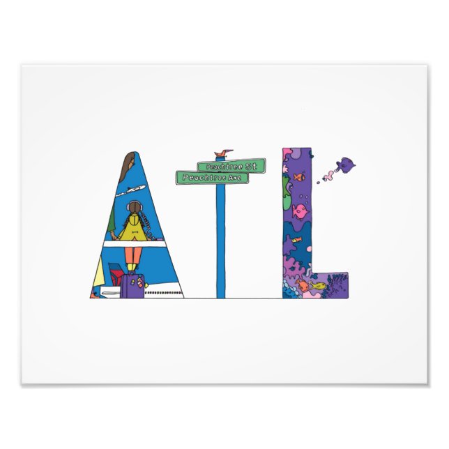 Eigene Drucken | ATLANTA, GA (ATL) Fotodruck (Vorne)