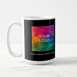 Eigene Eingabe des Namens für das Firmenlogo Kaffeetasse
