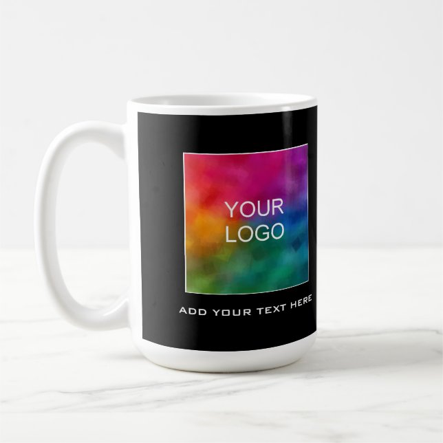 Eigene Eingabe des Namens für das Firmenlogo Kaffeetasse (Links)