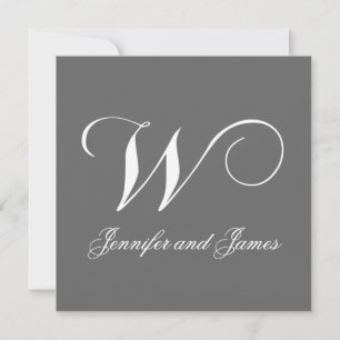 Eigene Einladung zum Hochzeitsfeiern mit Monogramm