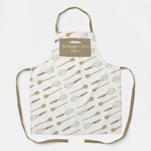 Eigene Elfenbein Taupe Whisk & Spoon Bäckerei Nam Schürze