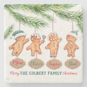 Eigene Familiennamen Weihnachts-Lebkuchenkunst Steinuntersetzer