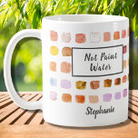 Eigene Farbe Künstlerrost nicht lackieren Wasser Kaffeetasse<br><div class="desc">Diese Tasse ist mit einem Aquarellmuster von Farbmustern in Terrakotta und Rost dekoriert. Die Wörter Not Paint Water werden hinzugefügt und eine Paint Water Version ist auch in meinem Geschäft. Ideal für einen Künstler oder jemanden, der gerne malt. Personalisieren Sie es mit Ihrem Namen oder Monogramm. Wenn wir unsere Kunstwerke...</div>