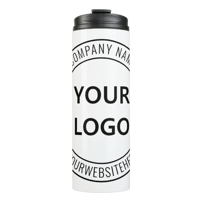 Eigene Firmenlogo Text Company Thermal Tumbler Thermosbecher (Vorderseite)